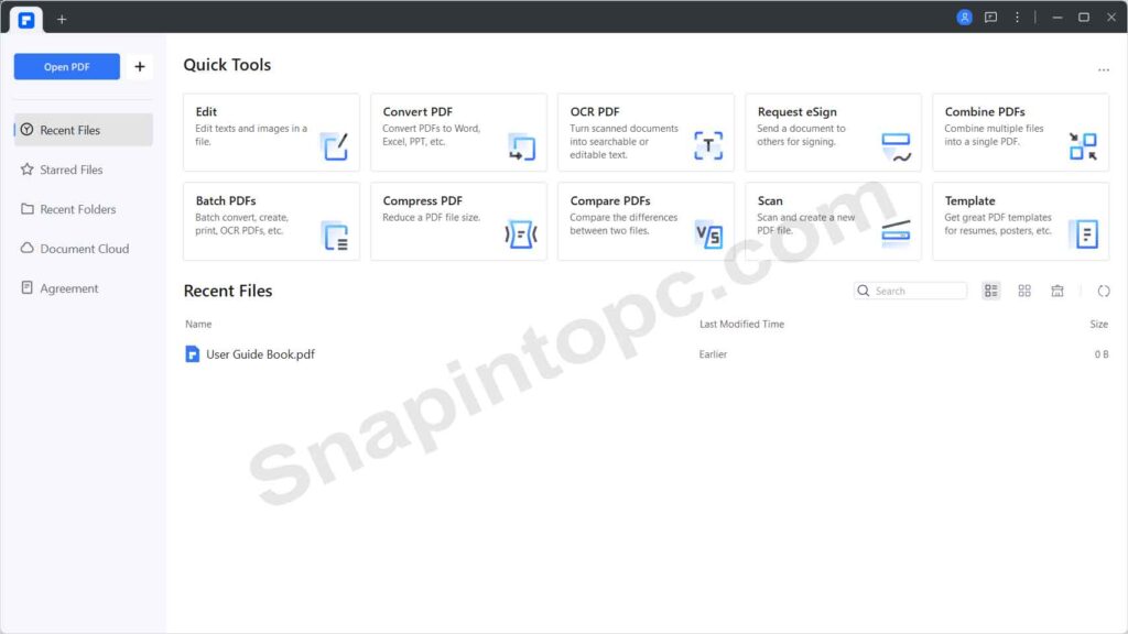 wondershare pdf element  pro user interface