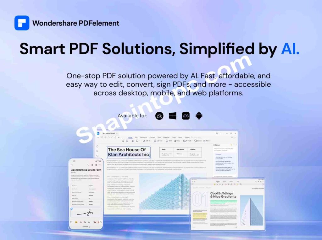 Features of pdfelement professional